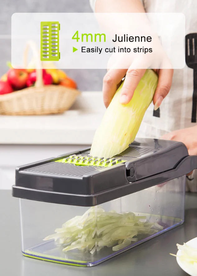 14-In-1 Vegetable Fruit Chopper Cutter Food Onion Veggie Dicer Slicer Kitchen