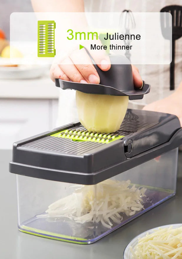 14-In-1 Vegetable Fruit Chopper Cutter Food Onion Veggie Dicer Slicer Kitchen